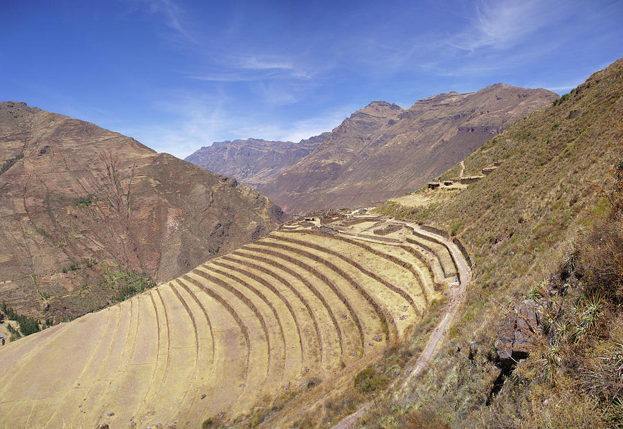 Ancient Inca terraced stonework Photograph by Steve Estvanik