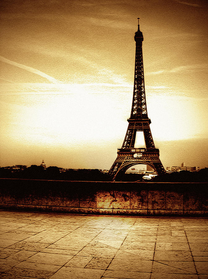 Ancient Paris Tour Eiffel Photograph by Noovae