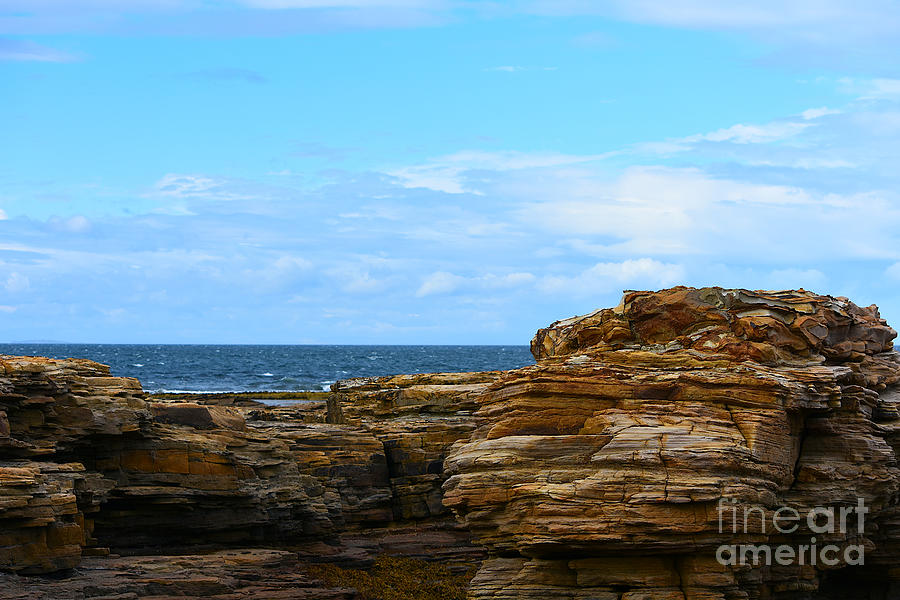 Ancient Rock Layers, Dunbar Photograph by Yvonne Johnstone