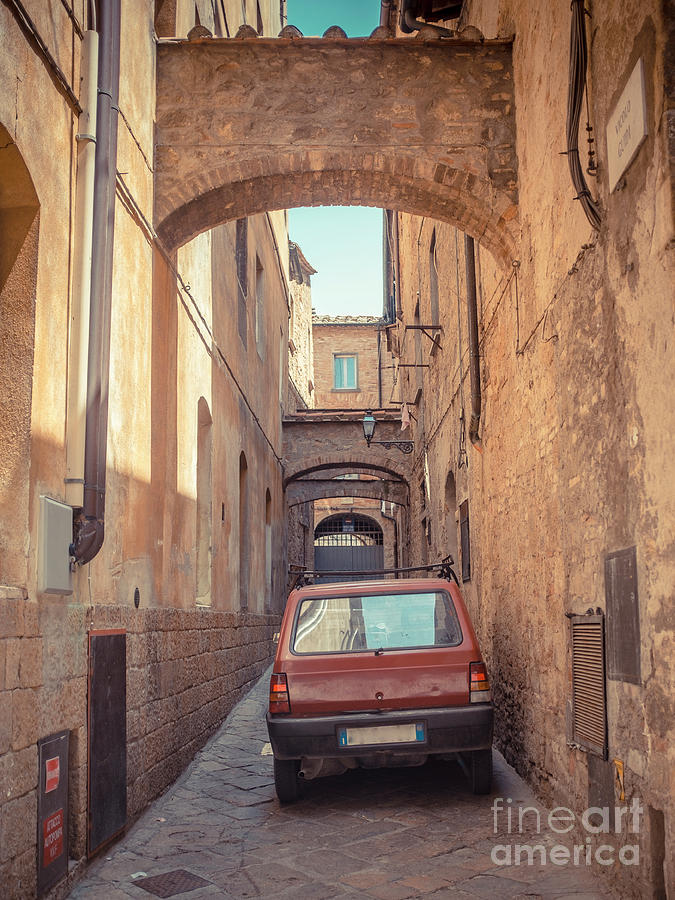 Ancient Streets of the Hill Town Volterra Italy Photograph by Edward Fielding