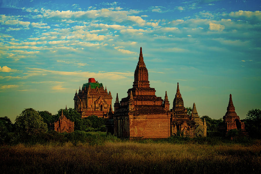 Ancient Stupas In Bagan Myanmar Photograph by Chris Lord