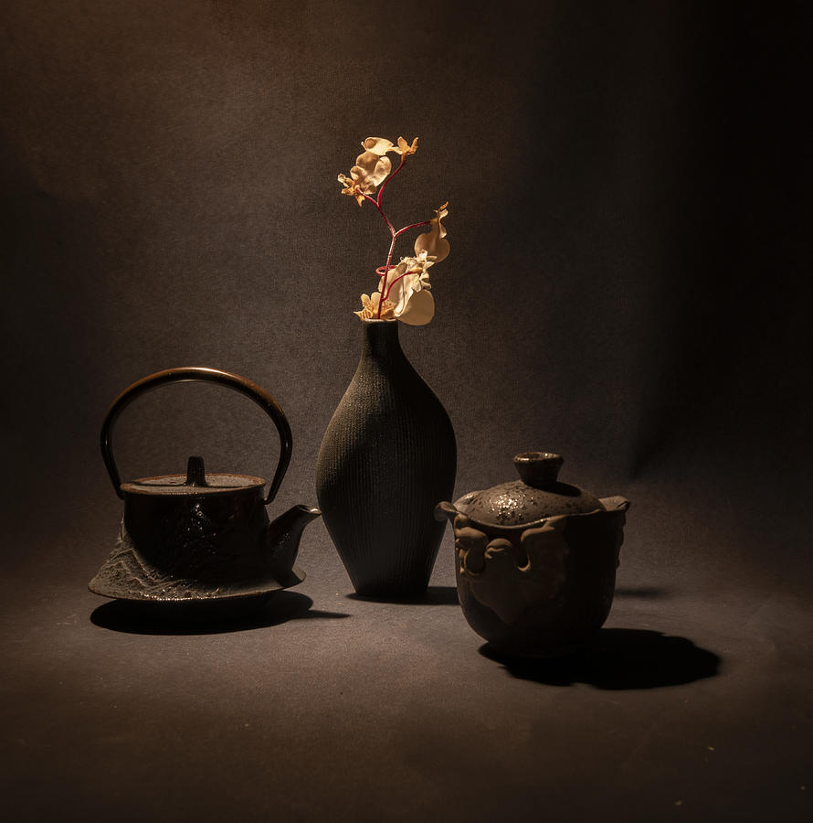 Flower Photograph - Ancient Tea Set by Betty Liu