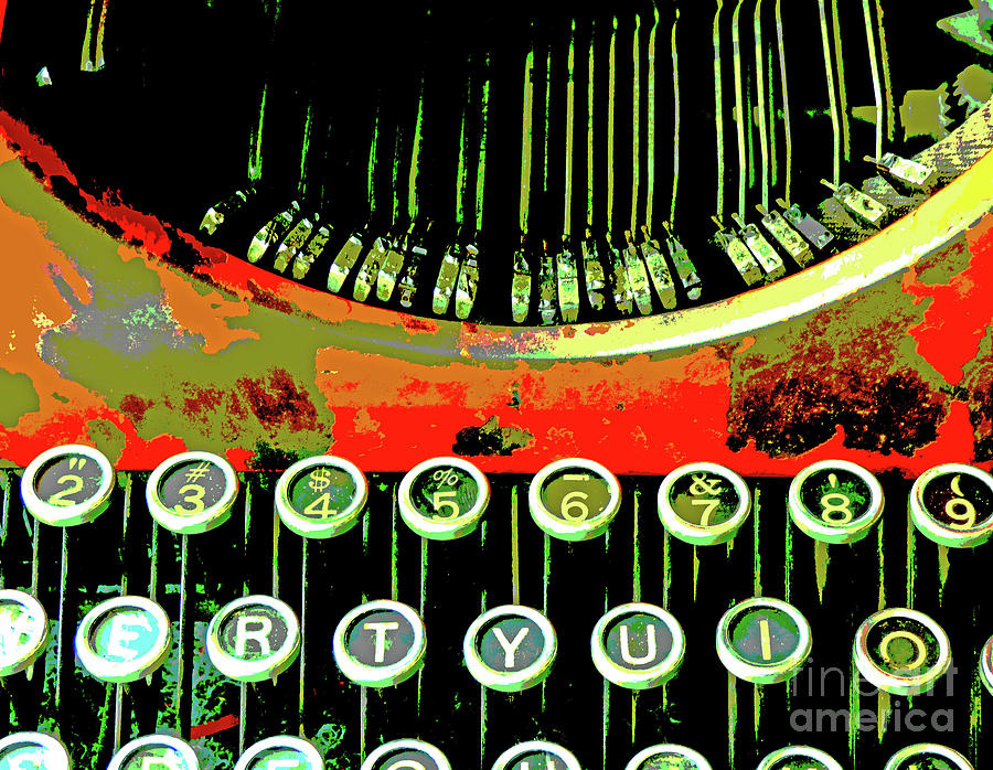 Ancient Typewriter 300 Mixed Media by Sharon Williams Eng