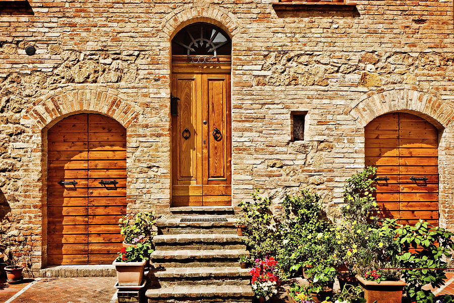 Ancient Village Doors With Small Photograph by Giorgiomagini