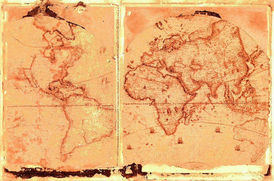 Ancient World Map Photograph by Rob Atkins Ancient World Map Photograph by Rob Atkins