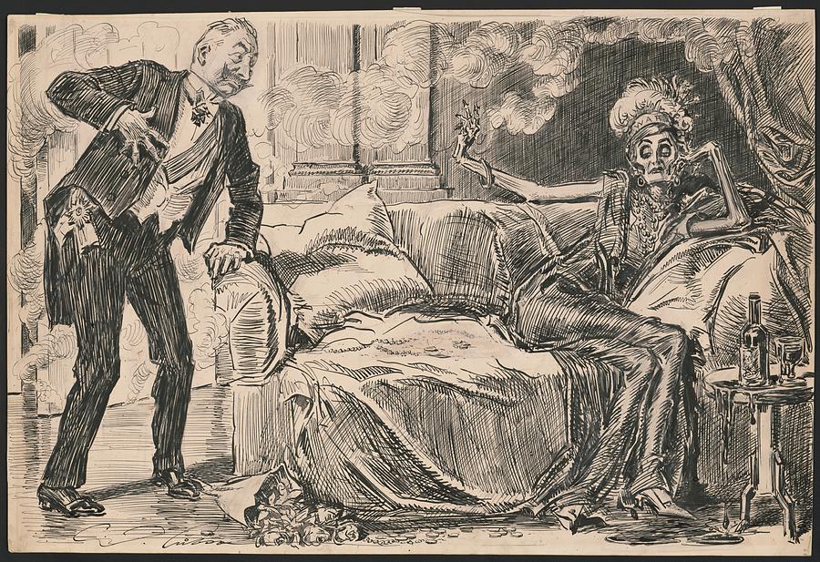 Black And White Drawing - And The Fool, He Called Her His Lady Fair by Charles Dana Gibson