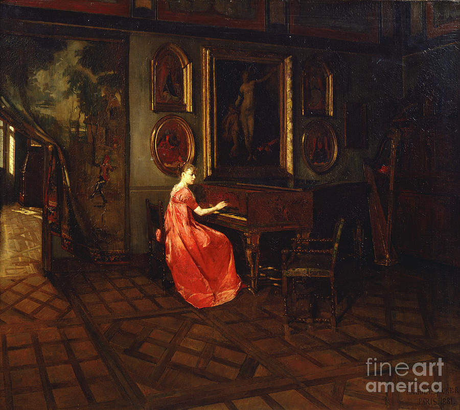 Andante Painting by O Vaering by Harriet Backer