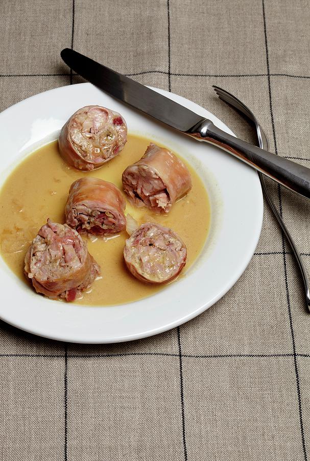 Andouillette In Onion Sauce Photograph by Atelier Mai 98