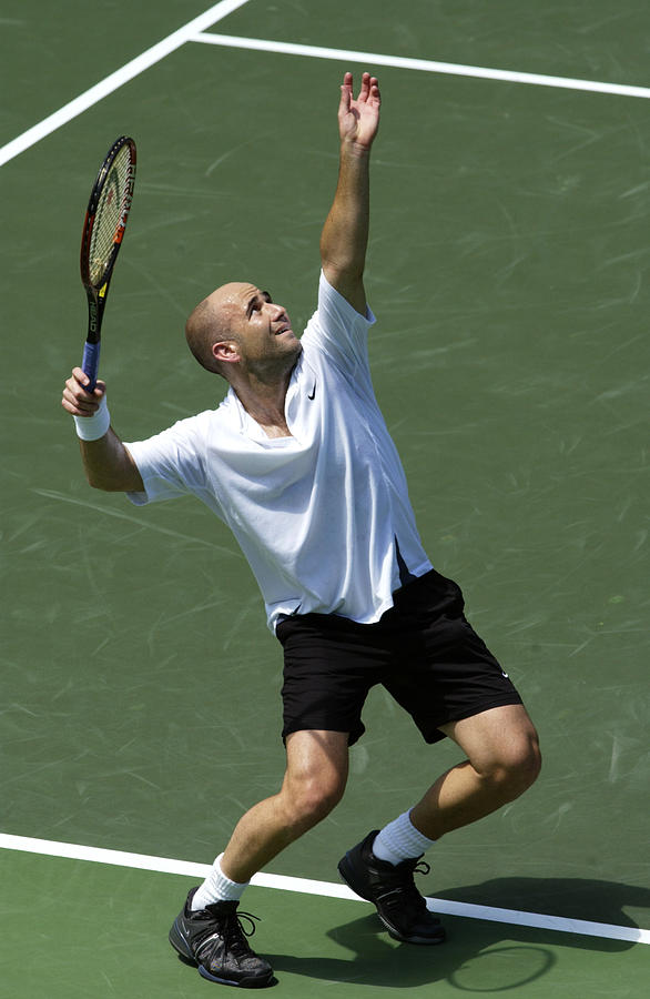 Andre Agassi Of The Usa Photograph by Clive Brunskill