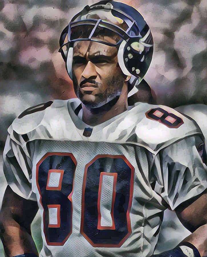 Andre Rison ATLANTA FALCONS ABSTRACT ART 1 Mixed Media by Joe Hamilton -  Fine Art America