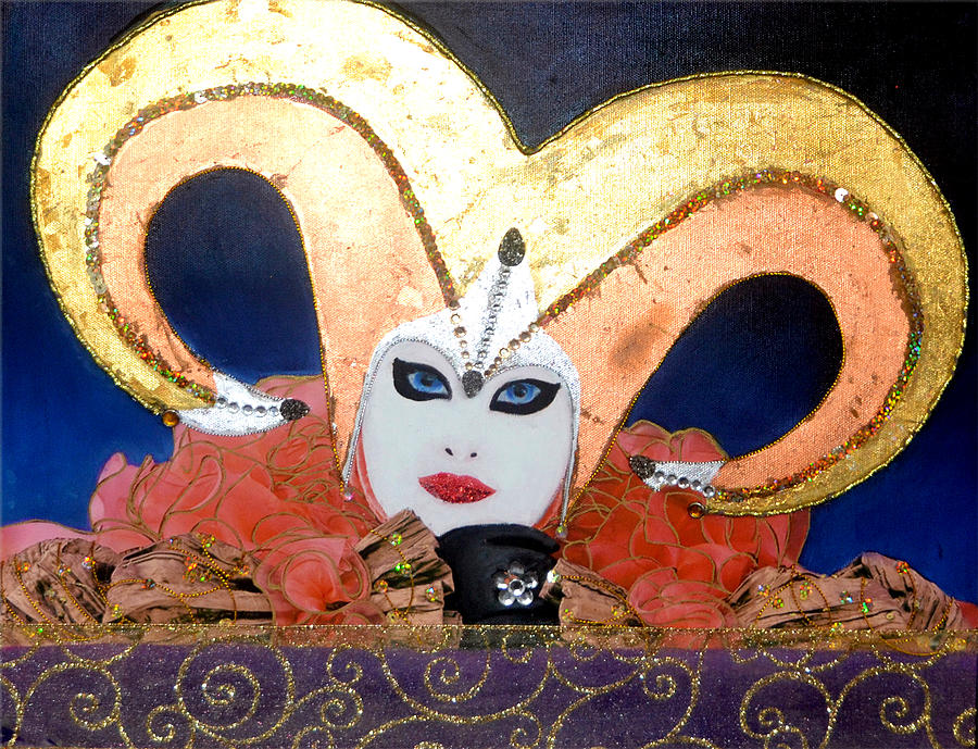Lace Mixed Media - Andrea - Carnival of Venice by Anni Adkins Lace Mixed Media - Andrea - Carnival of Venice by Anni Adkins