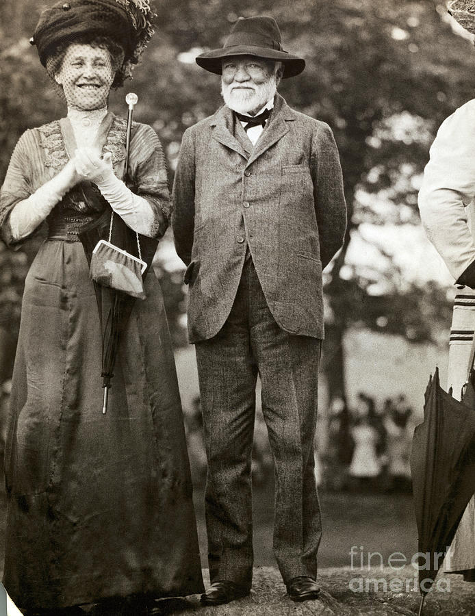 Andrew Carnegie With His Wife Louise Photograph by Bettmann