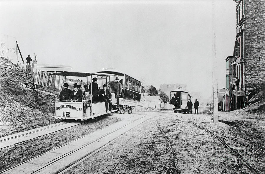 Andrew Hallidie On First Cable Train Photograph by Bettmann