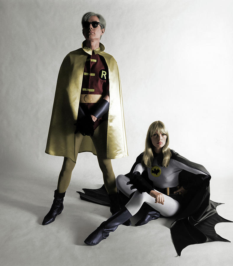 Batman Movie Photograph - Andy Warhol And Nico As Batman And Robin by Globe Photos