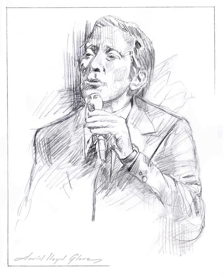 Andy Williams Drawing by David Lloyd Glover