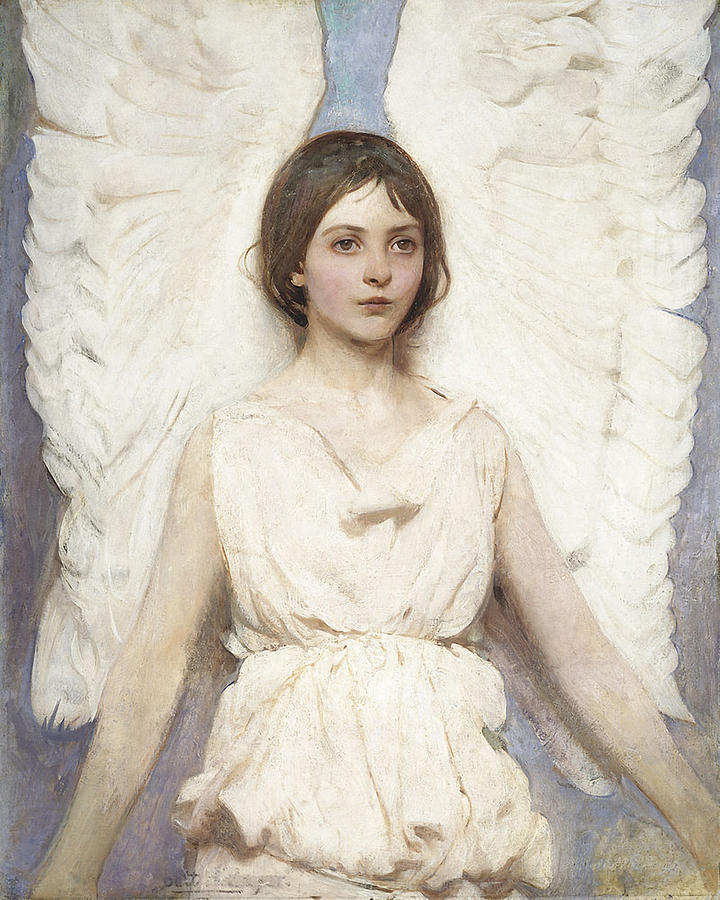 Angel Annunciation 101 Mixed Media by Abbott Handerson Thayer