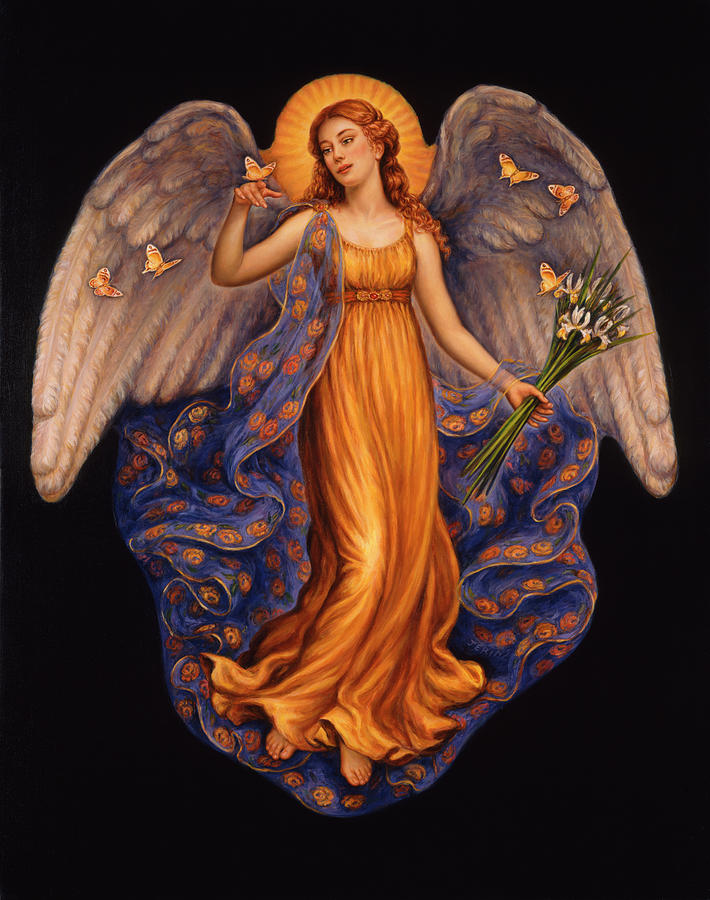 Flower Painting - Angel 9 by Edgar Jerins