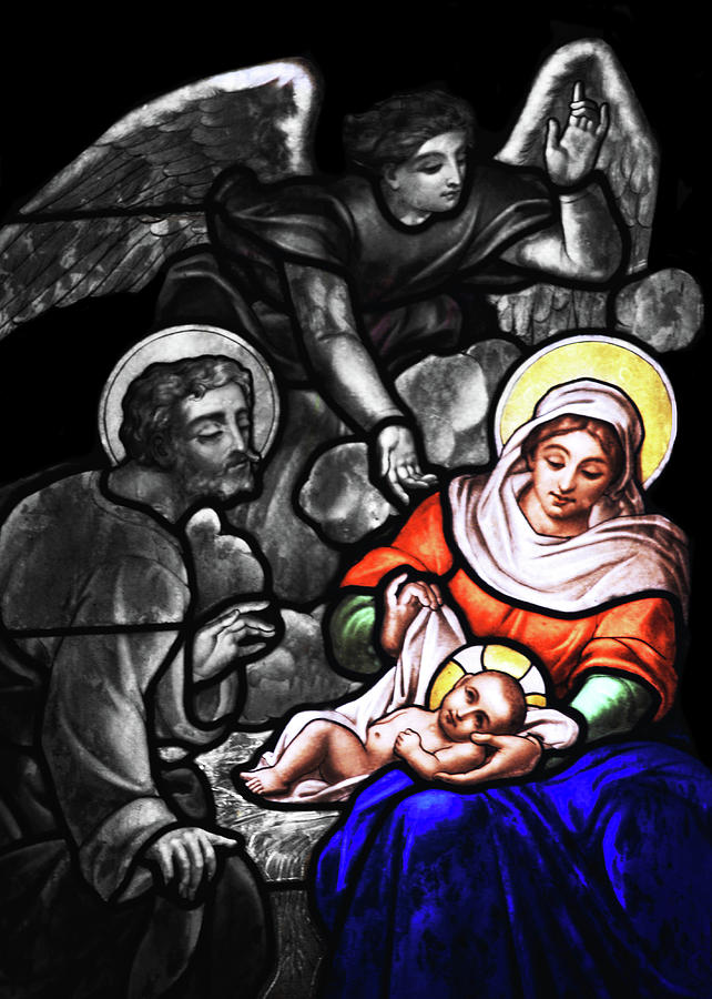 Angel and Saint Joseph Nativity Photograph by Munir Alawi