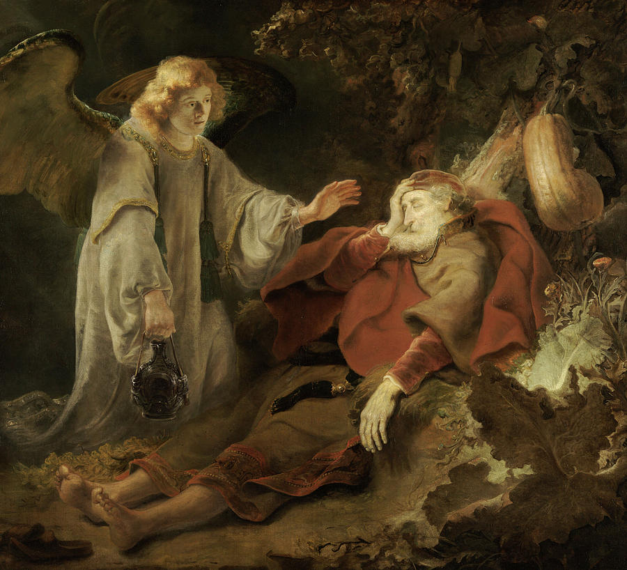 Angel Appearing to Elijah Painting by Ferdinand Bol