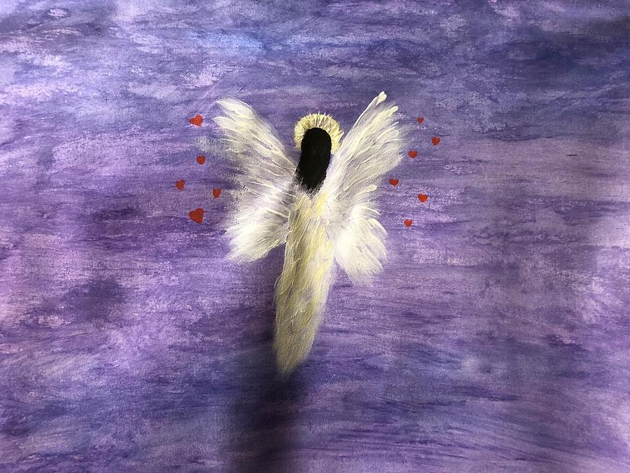 Love Angel Painting by Kat Kem Art