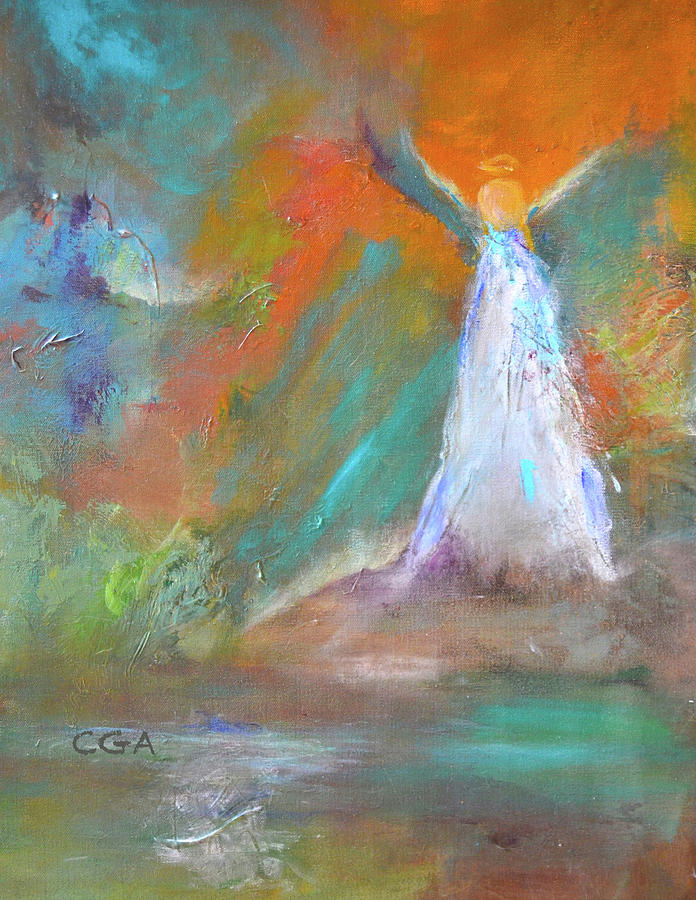 Angels Painting - Angel Blessings by Carol Grace Anderson