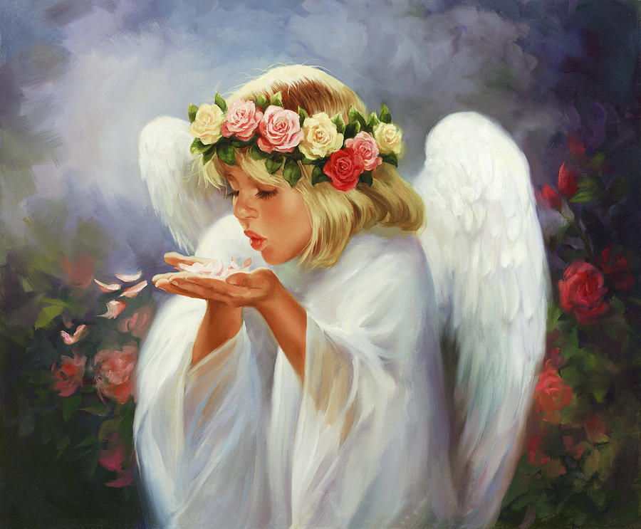 Rose Angel, Painting