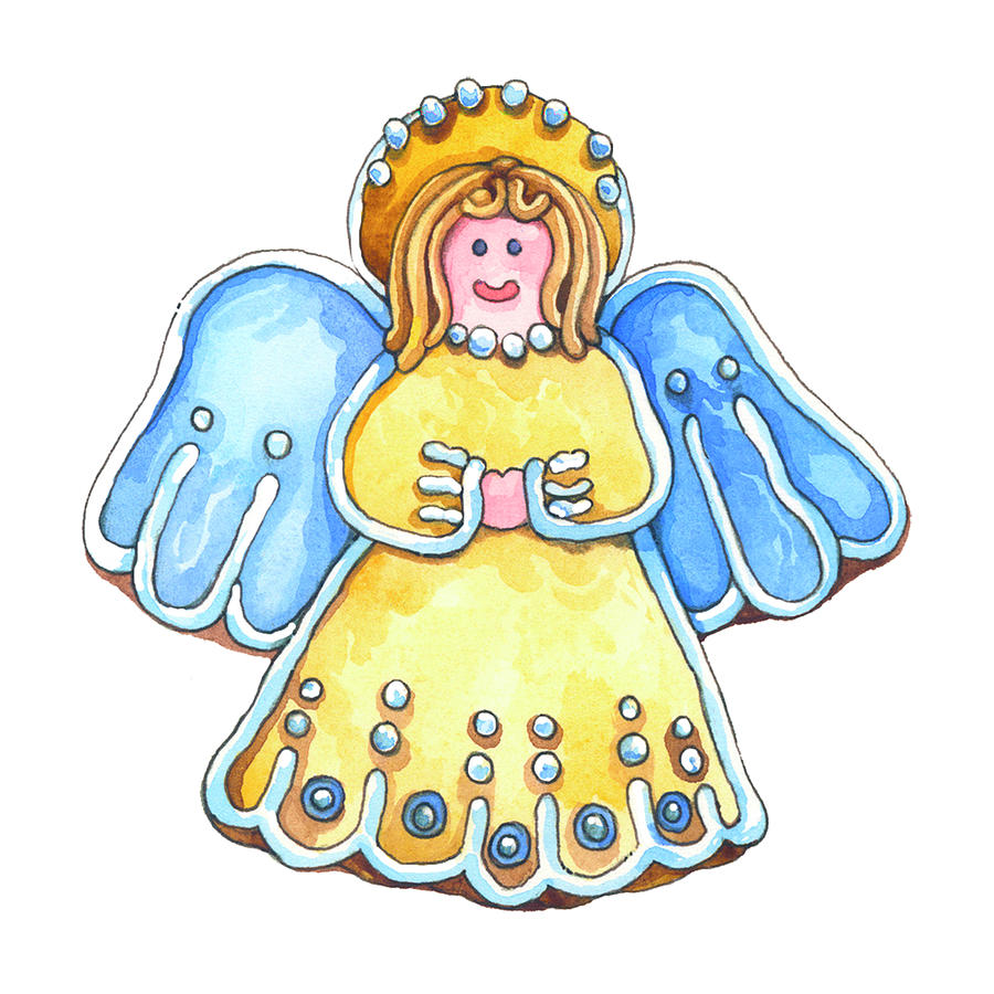 Angel Cookie 1 Painting by Wendy Edelson