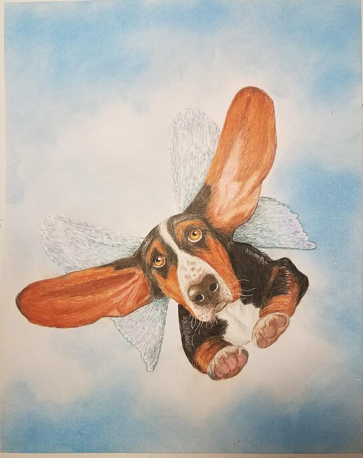 Angel Dog Mixed Media by Lorraine Foster