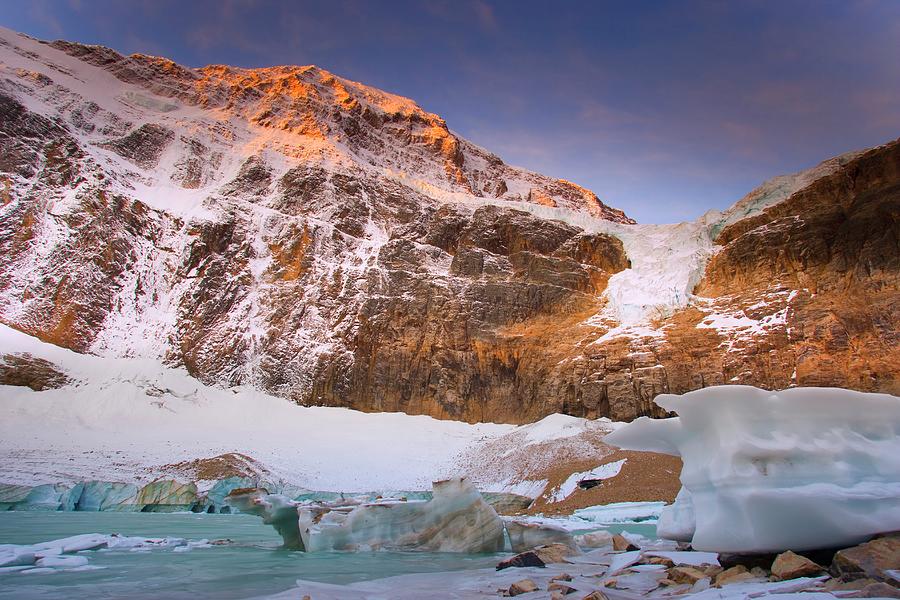 Angel Glacier On Mount Edith Cavell Photograph by Design Pics/carson Ganci
