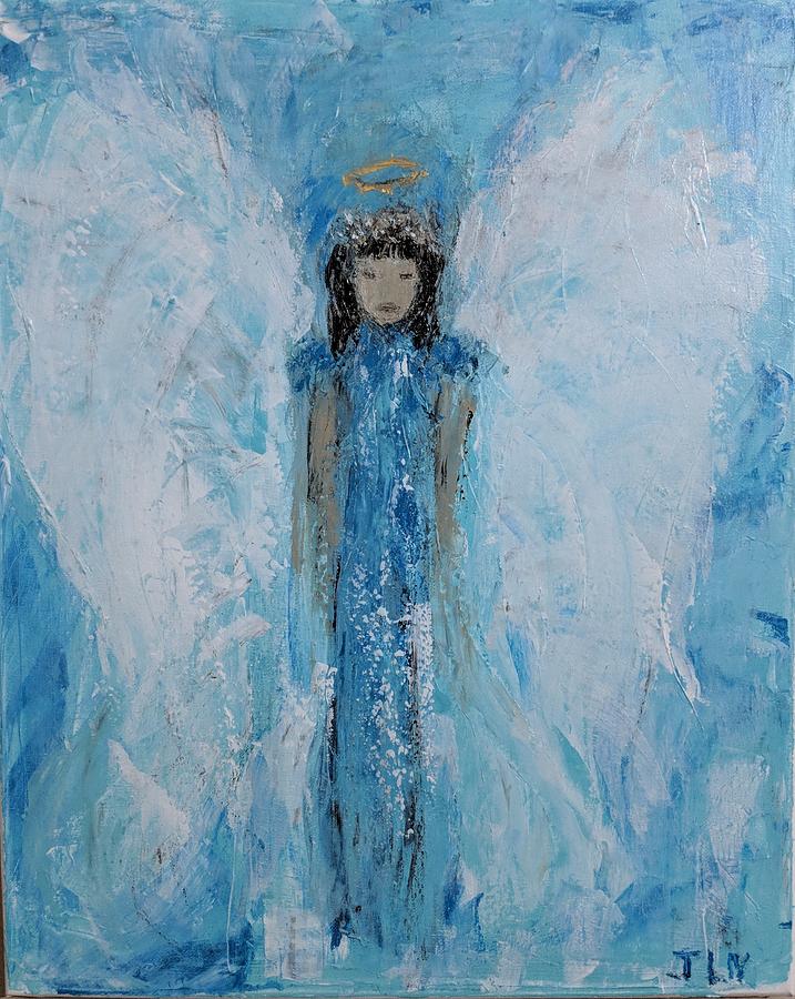 Angel in Blue Painting by Jennifer Nease - Fine Art America