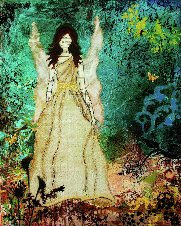 Angel In The Garden Mixed Media by Janelle Nichol - Fine Art America