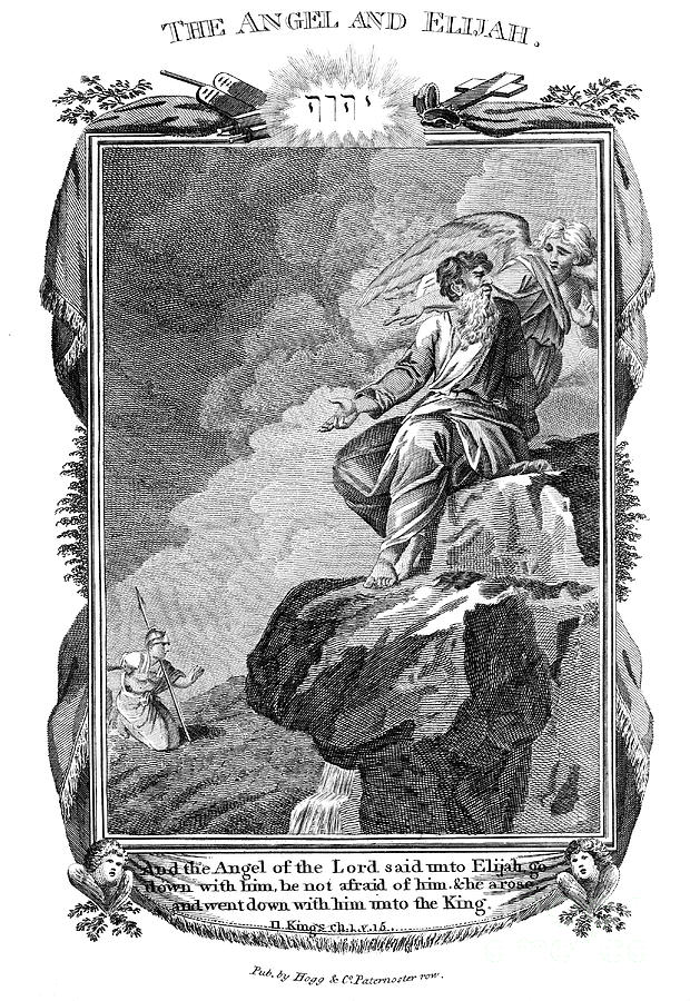 Angel Of The Lord Appearing To Elijah Drawing by Print Collector