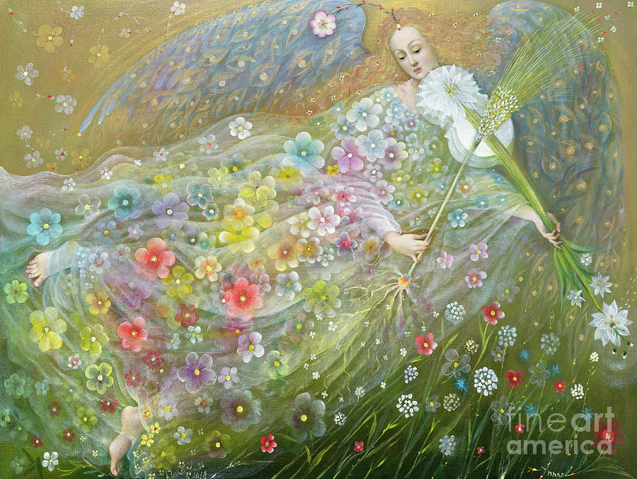Angel of the Wheat Painting by Annael Anelia Pavlova
