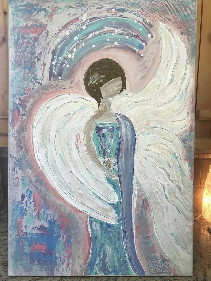 Angel Opal Painting by Tricia Concienne