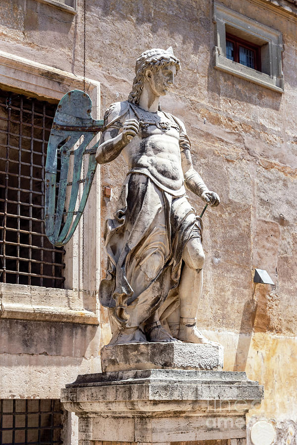 Angel Statue Inside Castle Saint Angelo In Rome Photograph By Ulysse Pixel