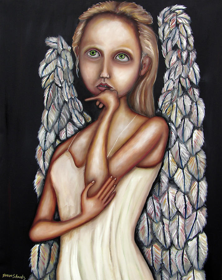 Angel Thoughts Painting by Steve Shanks