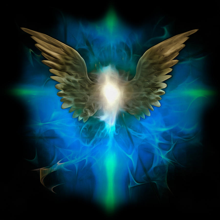 Abstract Digital Art - Angel Wings by Bruce Rolff
