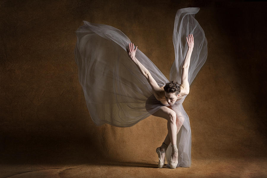 Fabric Photograph - Angel Wings by Motti Hartoov