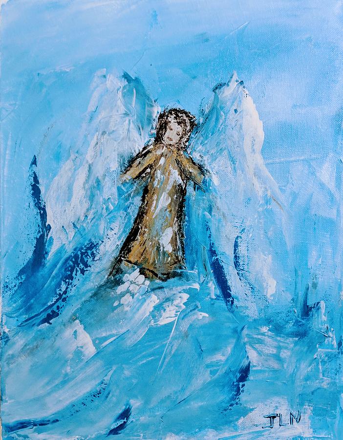 Angel with a purpose Painting by Jennifer Nease