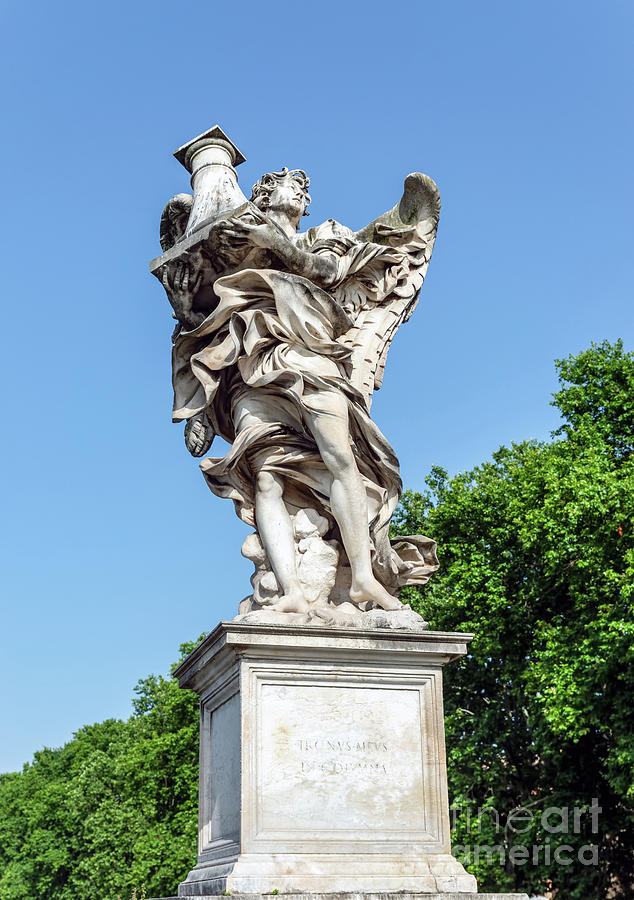 Angel With The Column At The Santangelo Bridge - Rome, Italy Photograph