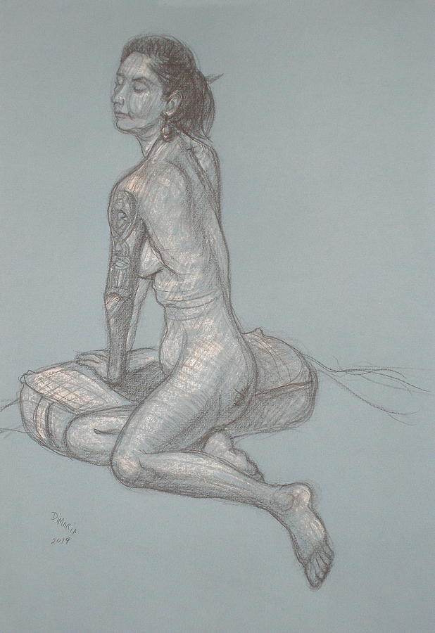 Angela Back #2 Drawing by Donelli  DiMaria