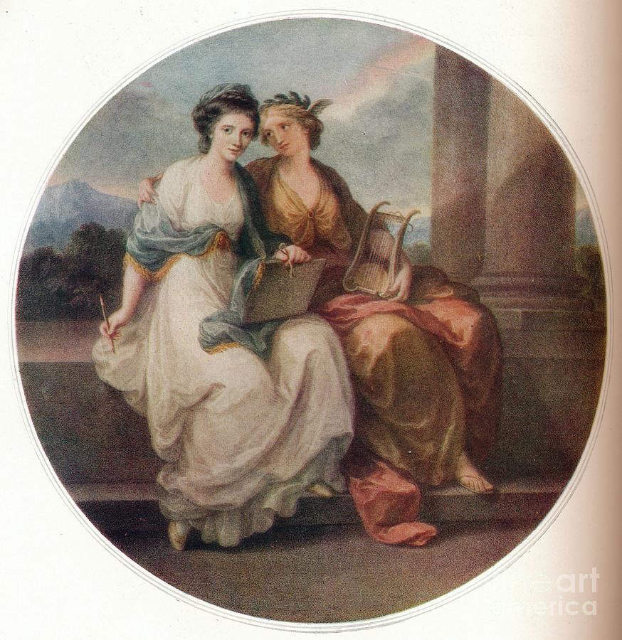 Angelica Kauffmann In The Character Drawing by Print Collector