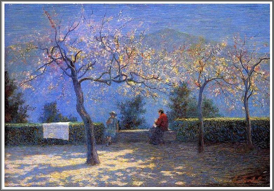 Angelo Morbelli 1853-1919, Spring in Colma - 1906 Painting by Angelo Morbelli