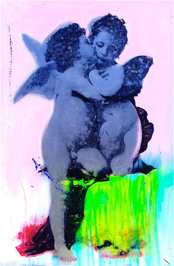 Angels of Blue  Mixed Media by Shane Bowden