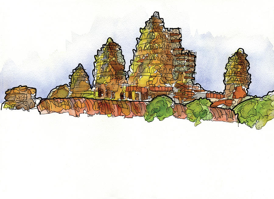 Angkor Wat #2, Cambodia Painting by Craig Macnaughton