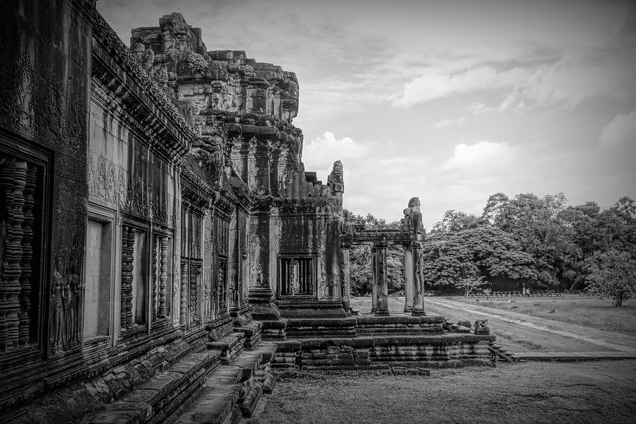 Angkor Wat Black  Cambodia  Photograph by Chuck Kuhn