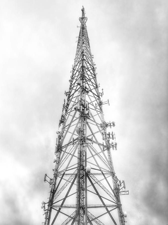 Angling a Broadcast Antenna Tower Photograph by Doris Aguirre