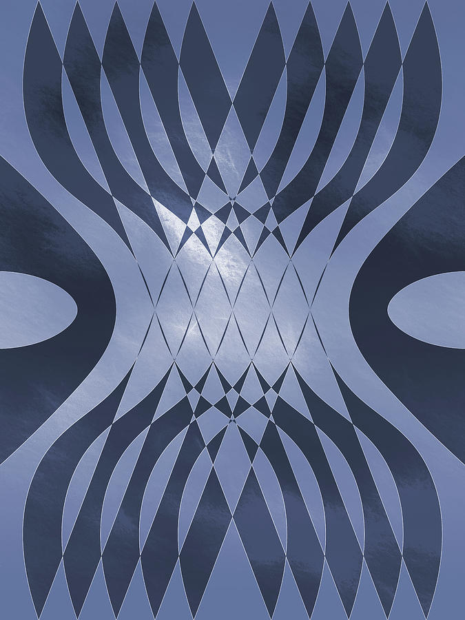 Angry Symmetry - Blue Digital Art by Jason Fink