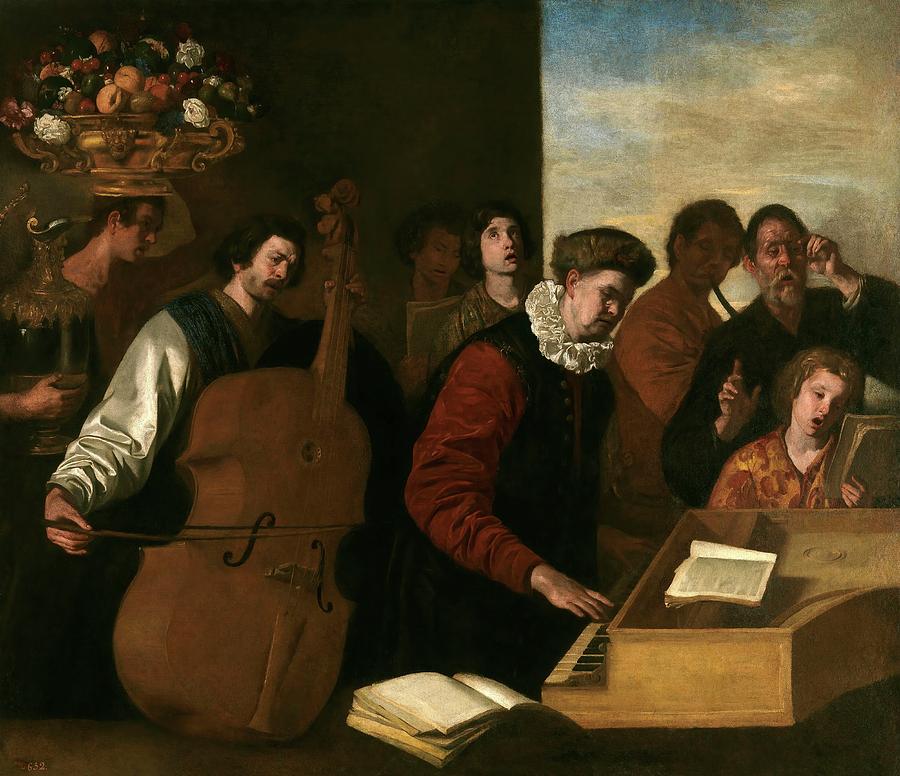 Aniello Falcone / The Concert, ca. 1640, Italian School, Oil on canvas, 109 cm x 127 cm, P00087. Painting by Aniello Falcone -1600-1656-