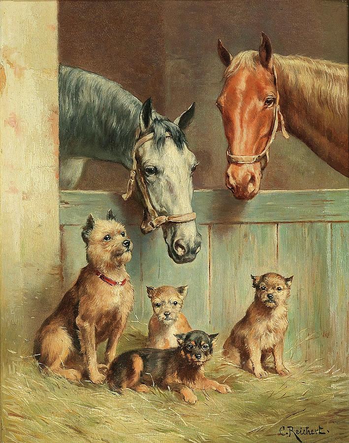 Horse Painting - Animal Friendship by Carl Reichert